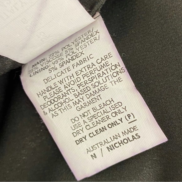 N/Nicholas Black Asymmetrical Layered Band Dress US size 6 - Picture 8 of 11